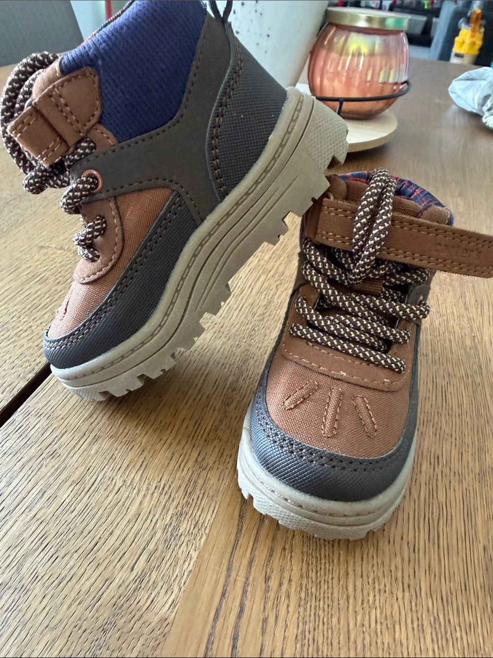 Carter's Brown and Gray Toddler Outdoor Boots